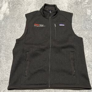 Patagonia Better Sweater Vest Mens Large Black Full Zip Outdoor Fleece Hiking